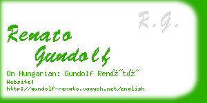 renato gundolf business card
